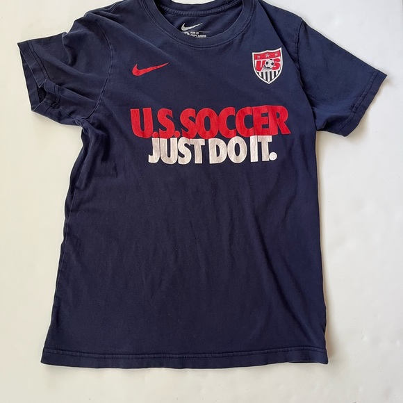 Nike Men’s Navy US Soccer Just Do It Athletic Short Sleeve Tee Size Medium - Picture 6 of 6